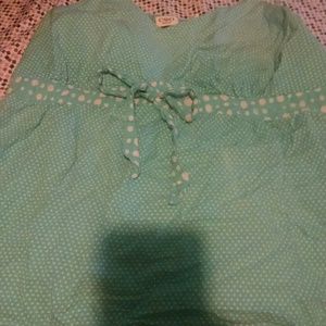 Cato 18/20 baby blue and white polka dot tank top