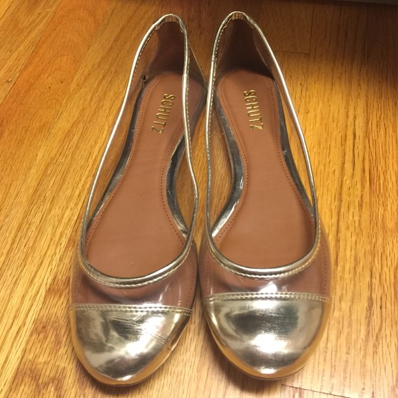 Schutz Metallic Cap Toe Flats - Picture 3 of 3