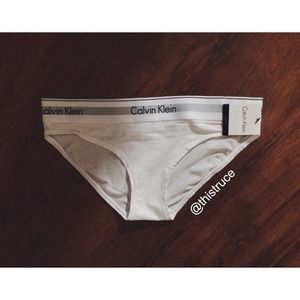 Calvin Klein Modern Fit White Bikini Panty Bottom