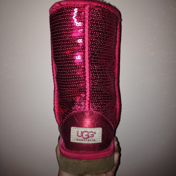 Red sequined uggs