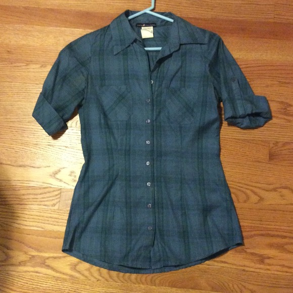 Blue Plaid Button Up from Nordstrom Juniors - Picture 1 of 4