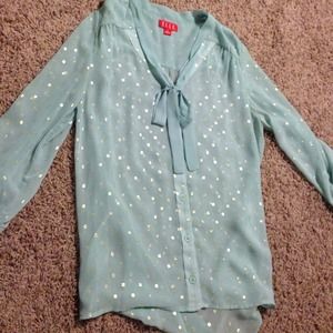 Elle brand mint and gold shirt