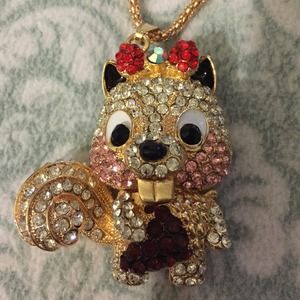 Betsey Johnson squirrel necklace