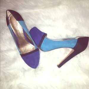 BCBG Blue and Black Pumps