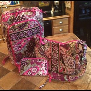 1-HOUR💥FLASH SALE 💥Vera Bradley 3pc set-Backpack