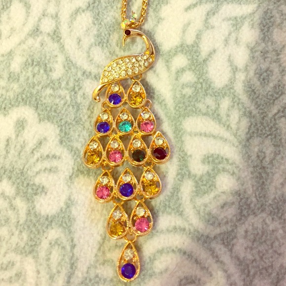 Peacock necklace