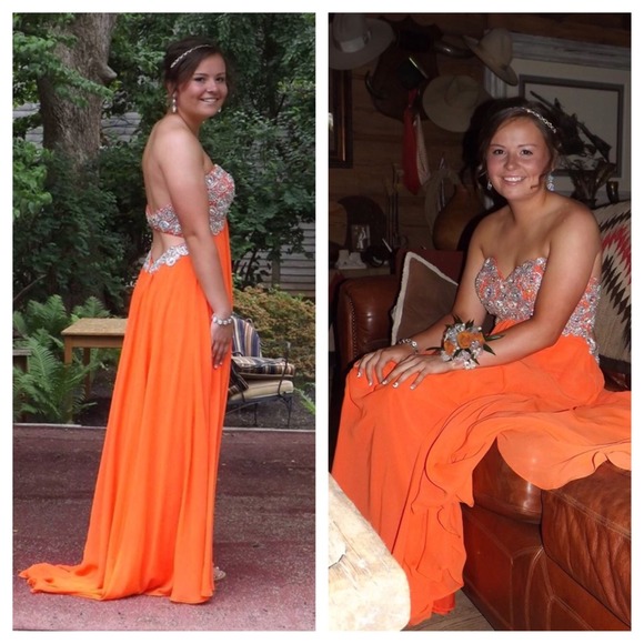 Orange Prom Dress by Blush Prom
