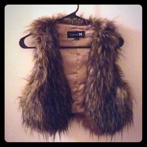 Faux fur vest