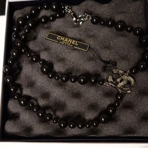 CHANEL Jewelry - New Chanel Double Black Pearl Map CC Necklace rare CHANEL Jewelry - New Chanel Double Black Pearl Map CC Necklace rare