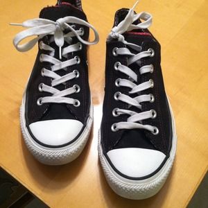 Black and Pink Zebra Converse