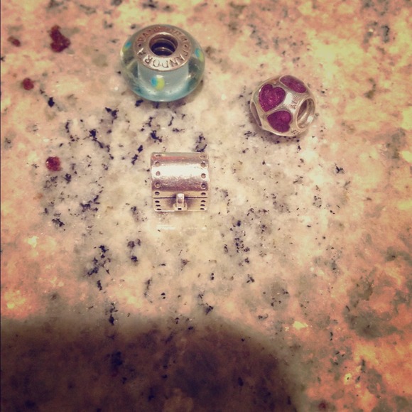 3 Pandora charms!!! They are all real!nwot