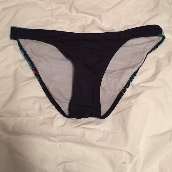 Black & Ocean Scene bathing suit bottoms