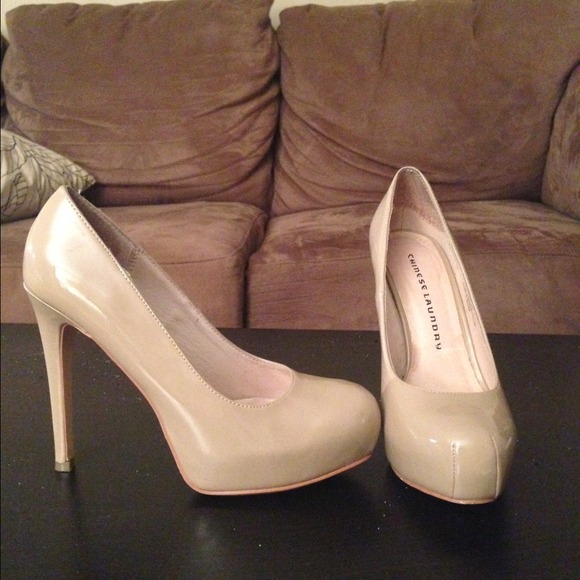 Chinese Laundry Nude Patent Pumps