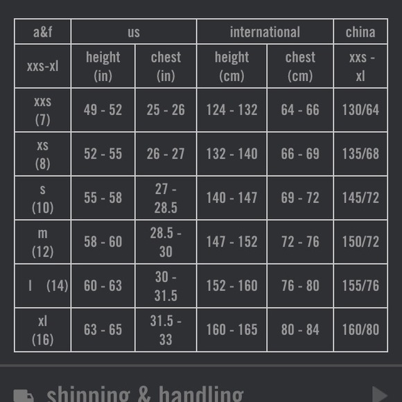 hollister jeans size chart