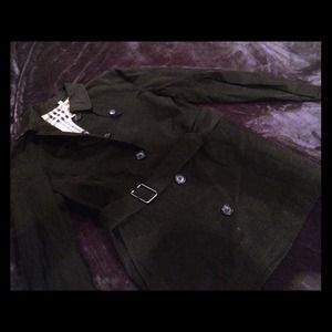 Mid Length Black Burberry Coat