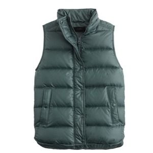 J crew puffer vest green new with tags