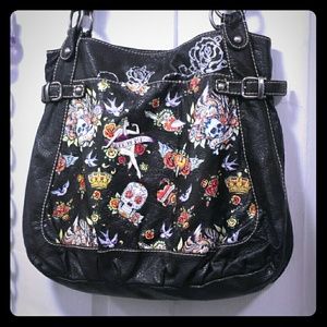 **SOLD ON MERC"* Oversized leather Marc Ecko bag