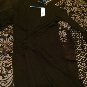 New York & Company Black Wrap Dress