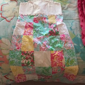 Strapless Patchwork Lilly Pulitzer Dress