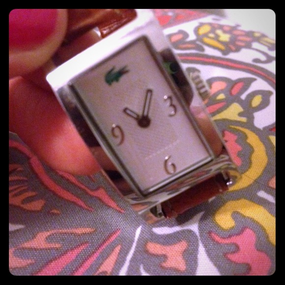 Lacoste watch!! Leather!!