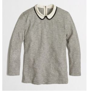 J.crew Grey Peter Pan collar top