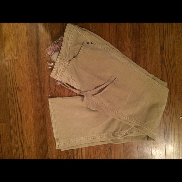 Old navy maternity tan corduroy size 4
