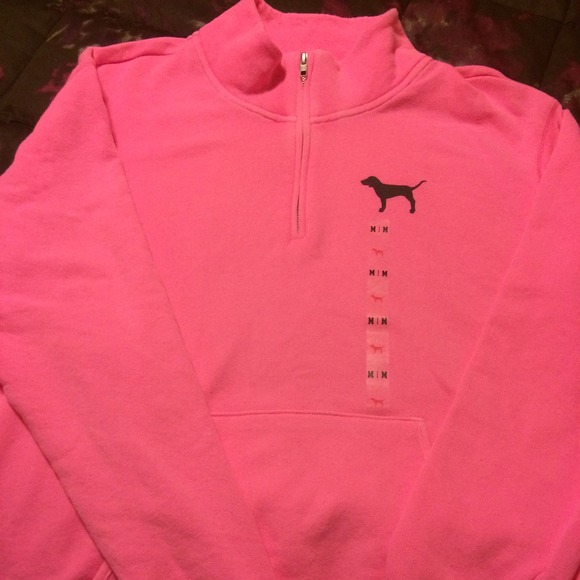 Love pink half zip