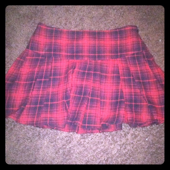 Plaid school girl skirt.