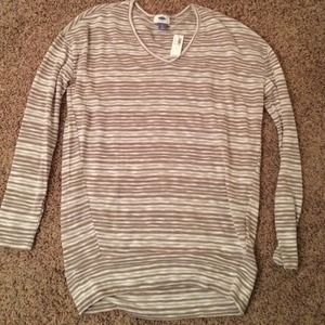 Long Sweater Old Navy S NWT Brown Stripes