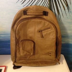 Leather back pack