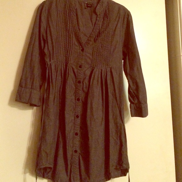 Denim button tunic