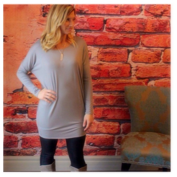 Tops - Grey/taupe piko tunic