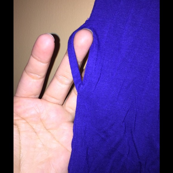 Royal blue ruffled top - Picture 2 of 3