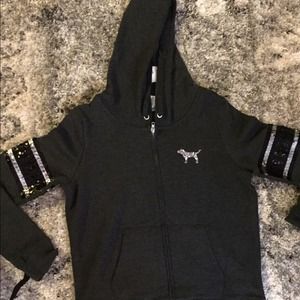 BNWT VS PINK VARSITY BLING HOODIE