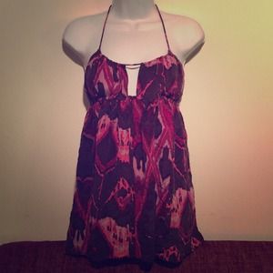 Tracey Reese Silk Purple Halter Tank