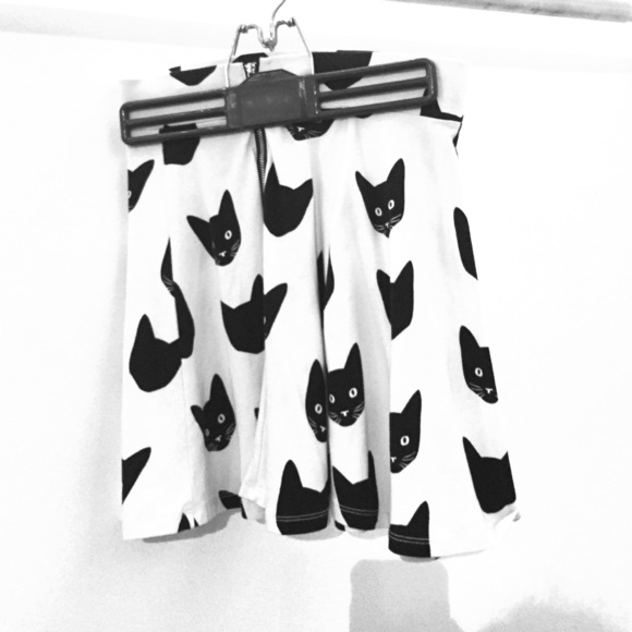 Skater Skirt Cat Print