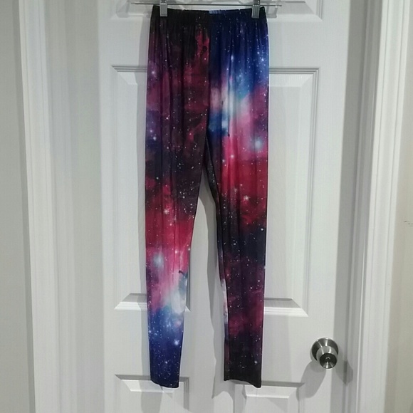 Galaxy print fitness pants
