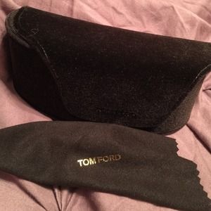 Tom Ford eyeglass case with cleaning cloth