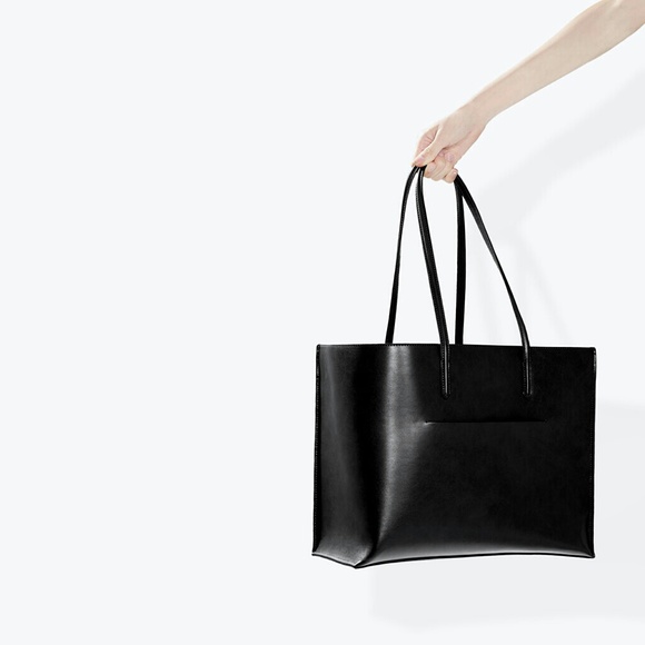 Brand New Zara Black Shopper Bag (AUTHENTIC)