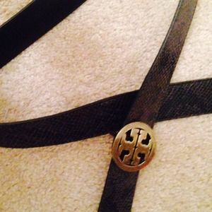 Size small gold and snakeskin Tory Burch belt