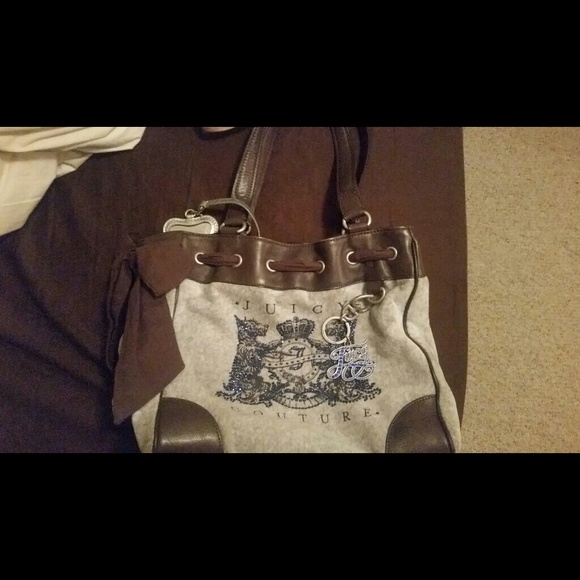 JUICY tote gray and navy blue