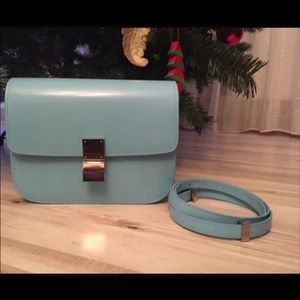 ⭐SOLD⭐CELINE CLASSIC BOX BAG SPAZZOLATO CALF AZUR