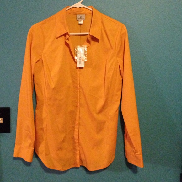 Golden yellow dress shirt. Size 6