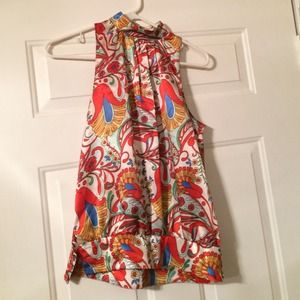 Cute floral silk top