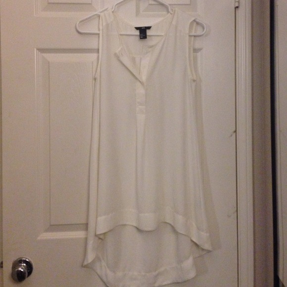 Sheer white high low dress/top