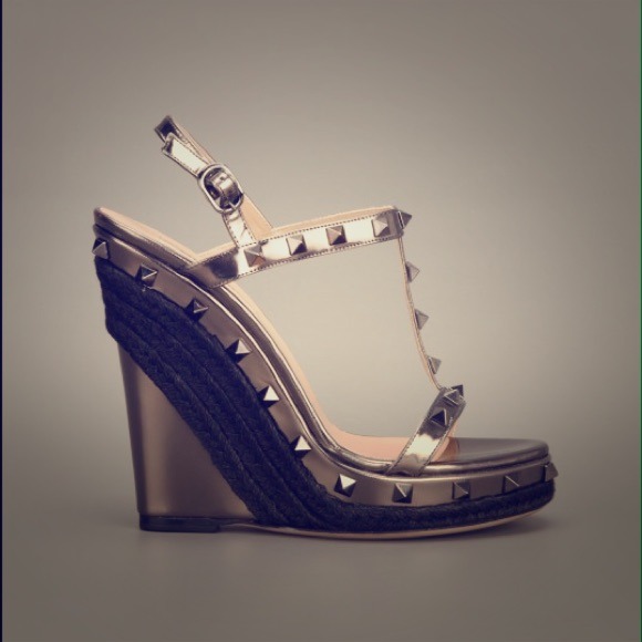 Valentino Rockstud Wedge Heel