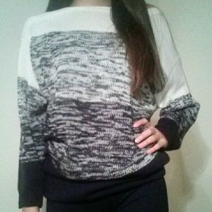White to black gradient comfy sweater