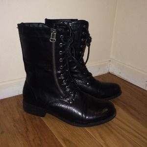 BRAND NEW Cathy Jean Black Combat Boots