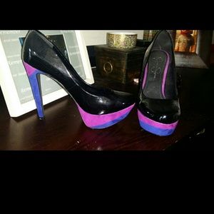 Purple &fuchsia pumps