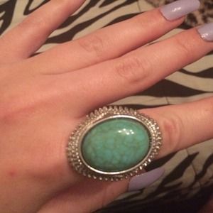 Teal stone ring